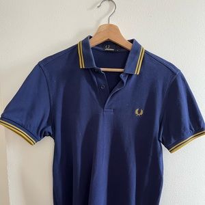 Fred perry polo size S blue and gold